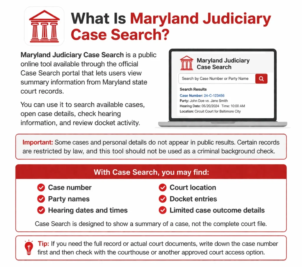 What Is Maryland Judiciary Case Search