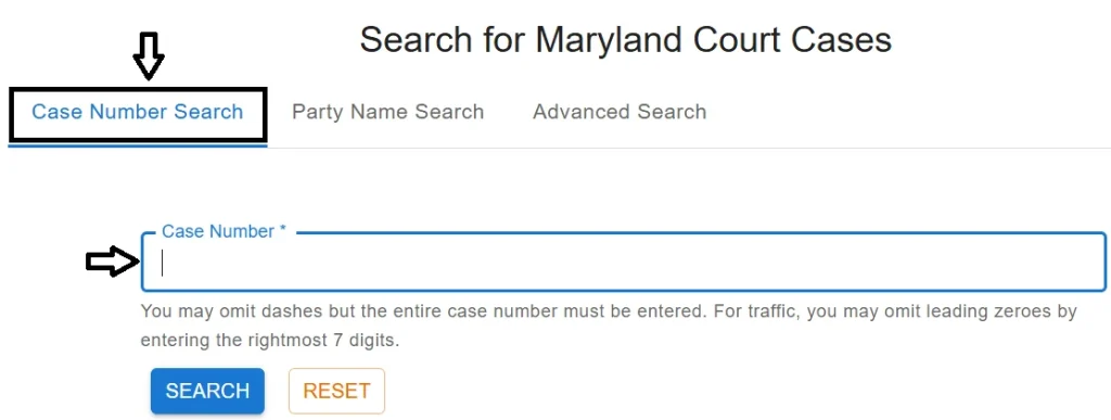 Search by Case Number