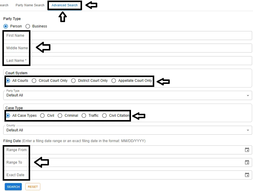 Use Advanced Search Filters