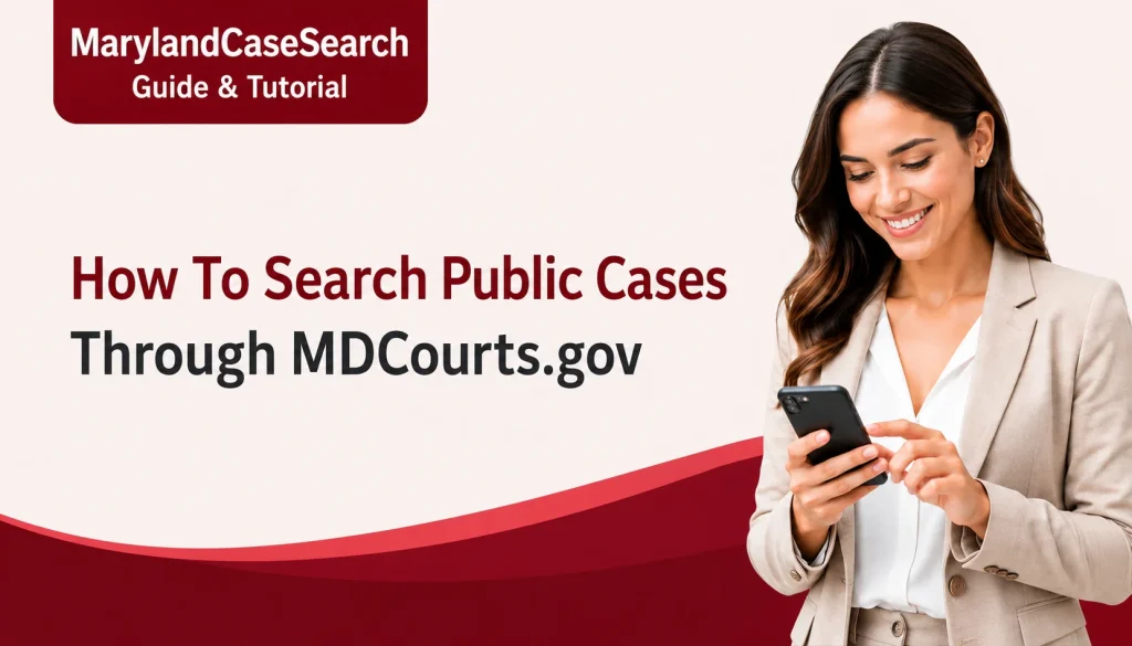 How To Search Public Cases Through MDCourts.gov